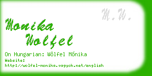 monika wolfel business card